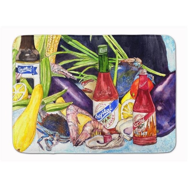 Carolines Treasures Carolines Treasures 8637RUG Crystal Hot Sauce with Seafood Machine Washable Memory Foam Mat 8637RUG - main